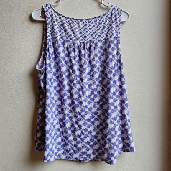 J. Jill Pintucked Batik-Print Tank Top Size Petite Large - Picture 13 of 13